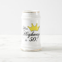 50th birthday gifts, Her highness is 50! Coffee Mugs