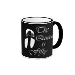 50th birthday gifts, The Queen is 50 - portrait Coffee Mug