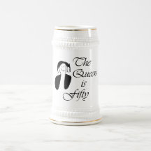 50th birthday gifts, The Queen is 50 - portrait Mug