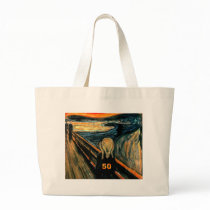 50th Birthday Gifts, The Scream 50! Canvas Bags