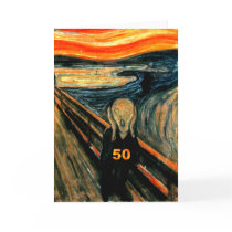 50th Birthday Gifts, The Scream 50! Cards