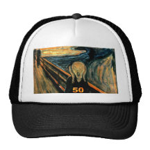 50th Birthday Gifts, The Scream 50! Mesh Hats