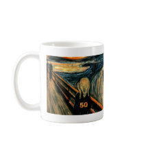 50th Birthday Gifts, The Scream 50! Coffee Mug