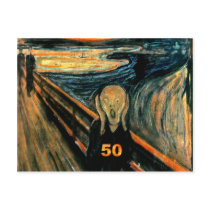 50th Birthday Gifts, The Scream 50! postcards