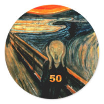 50th Birthday Gifts, The Scream 50! stickers by 50thbirthdaygifts 50th Birthday Gifts, The Scream 50! stickers