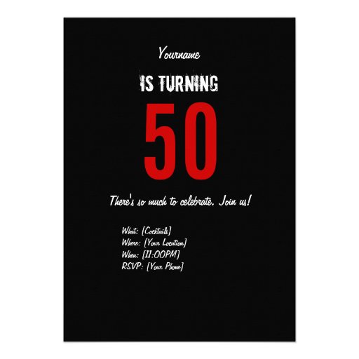 50th Birthday Hero Party Invitation