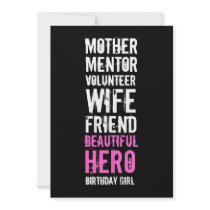 50th Birthday Invitation - Mom Volunteer Hero
