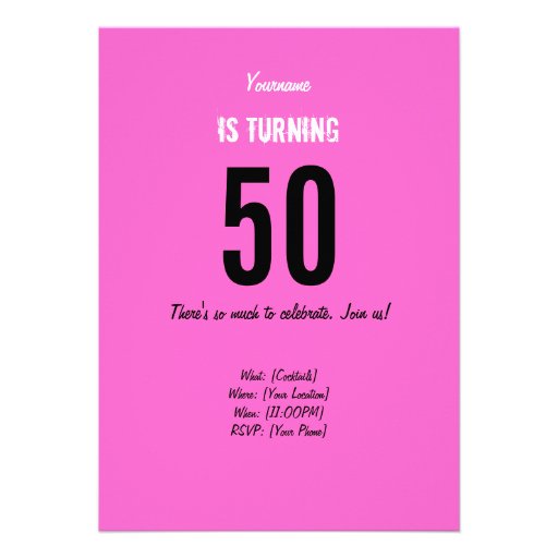 50th Birthday Invitation - Mom Volunteer Hero
