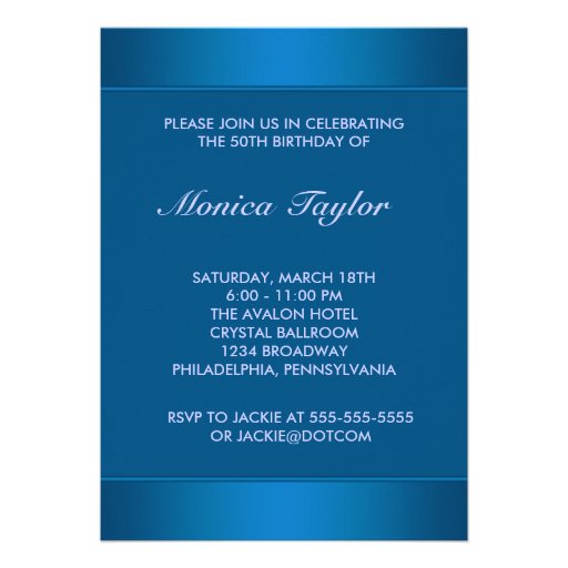 50th Birthday Invitation Peacock 50th Birthday
