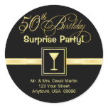 50th Birthday Invitations - Return Address Labels Stickers
