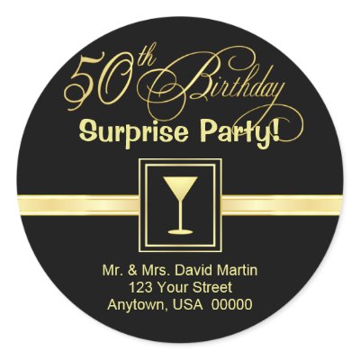 50th Birthday Invitations - Return Address Labels Stickers by SquirrelHugger