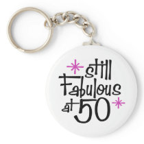 50th Birthday Key Chains