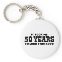 50th Birthday Key Chain