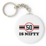 50th Birthday Key Chain