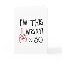 50th birthday Middle Finger Salute cards by 50thbirthdaygifts_ 50th birthday Middle Finger Salute cards