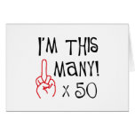50th birthday Middle Finger Salute Card