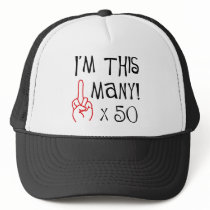 50th birthday Middle Finger Salute Mesh Hats