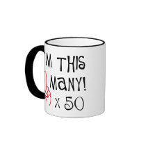 50th birthday Middle Finger Salute Coffee Mug