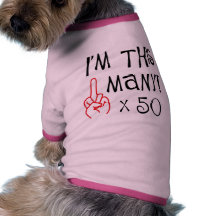 50th birthday Middle Finger Salute Pet Tee
