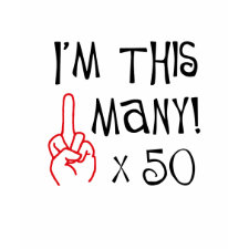 50th birthday Middle Finger Salute shirt