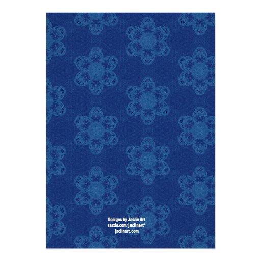 50th Birthday Modern Blue Pattern G212 Personalized Invitations
