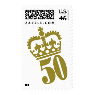 50th Birthday - Number - Fifty stamp