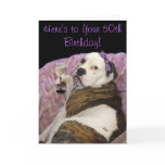 50th Birthday Olde English Bulldogge greeting card