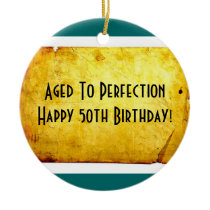 50th Birthday Ornament (Dark Teal) ornaments