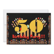 50th Birthday Party Candles Invitation Template invitation