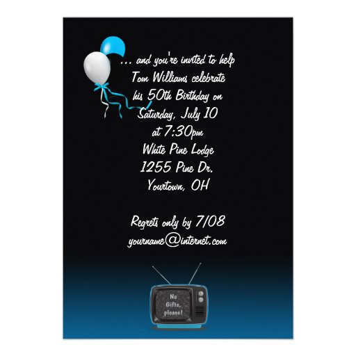 50th Birthday Party Cards