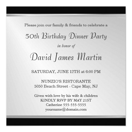 50th Birthday Party - Custom Photo Invitations