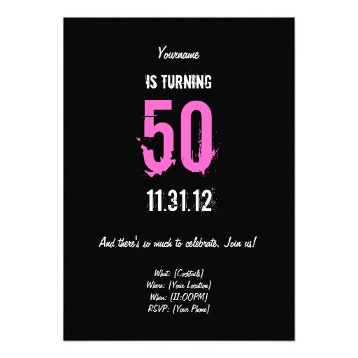 50th Birthday Party - Funny for Her Custom Invitation