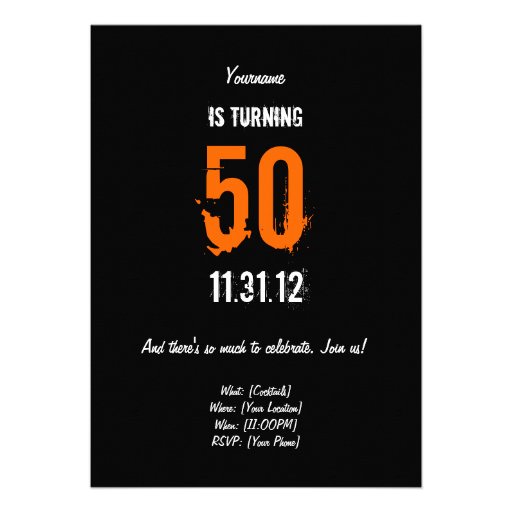 50th Birthday Party Geezer Invitation