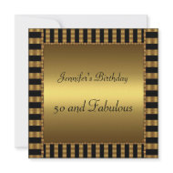 50th Birthday Party Gold Any age invitation