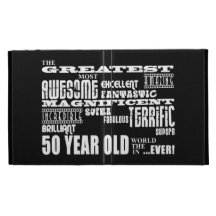 50th Birthday Party Greatest Fifty Year Old iPad Folio Case