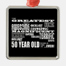 50th Birthday Party Greatest Fifty Year Old Christmas Ornaments