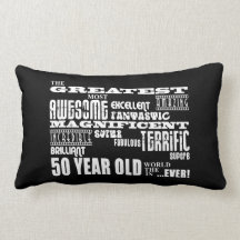 50th Birthday Party Greatest Fifty Year Old Throw Pillow