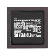 50th Birthday Party Greatest Fifty Year Old Premium Jewelry Box