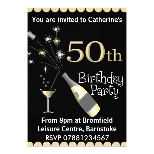 50th Birthday Party Invitation
