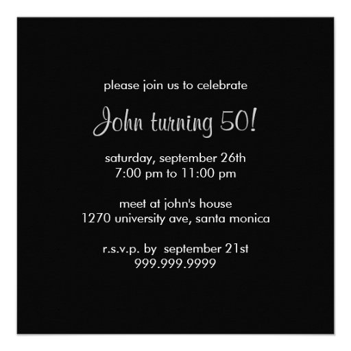 50th Birthday Party Invitation
