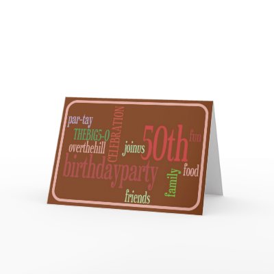 50th Birthday Party Invitation Cards by NightSweatsDiva