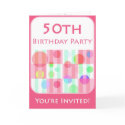 50th Birthday Party Invitation for Her cards