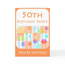 50th Birthday Party Invitation for Him Greeting Card