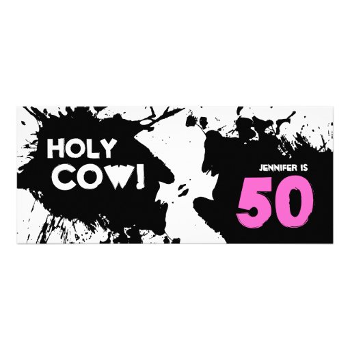 50th Birthday Party Invitation - Holy Cow!