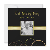 50th Birthday Party Invitation - Photo Optional