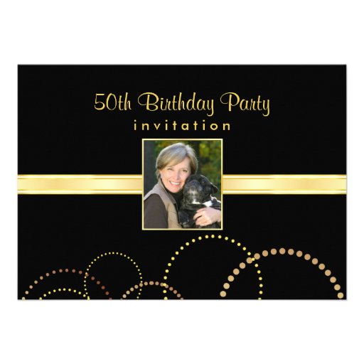 50th Birthday Party Invitation - Photo Optional