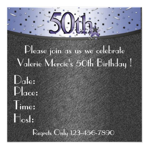 50th Birthday Party InvitationPERSONALIZED