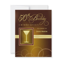 50th Birthday Party Invitations - Contemporary by SquirrelHugger 50th Birthday Party Invitations - Contemporary