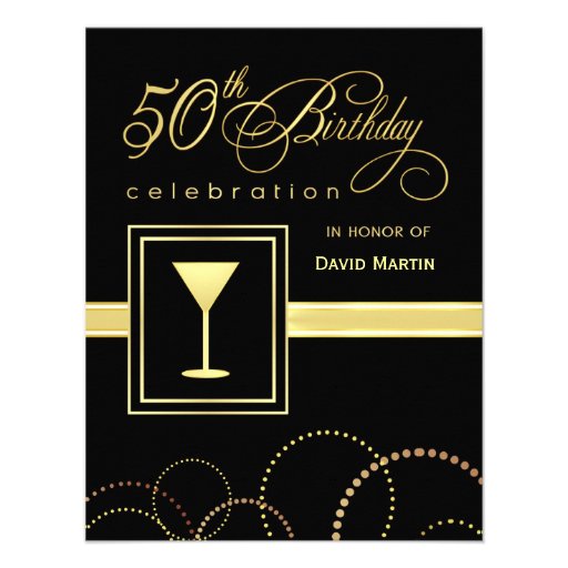 50th Birthday Party Invitations - Contemporary