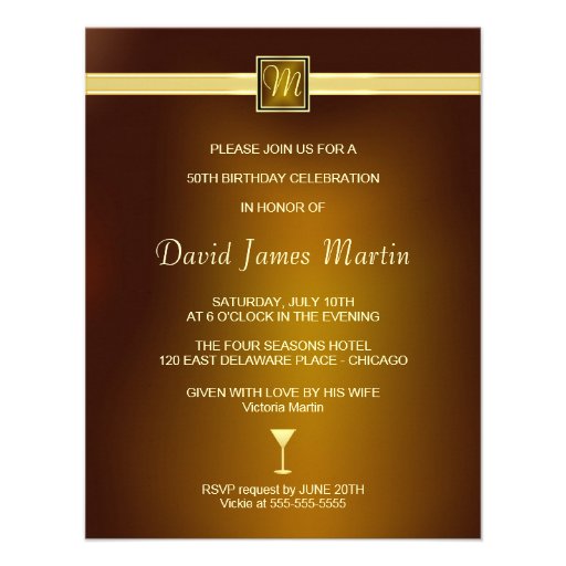 50th Birthday Party Invitations - Contemporary